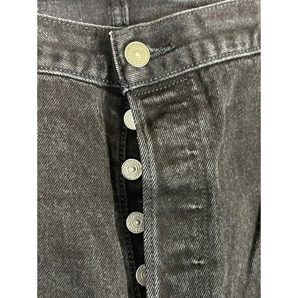 Levis Jeans Mens 42x32 Black 501 XX Denim Button Fly Casual Straight Adult - Picture 3 of 14